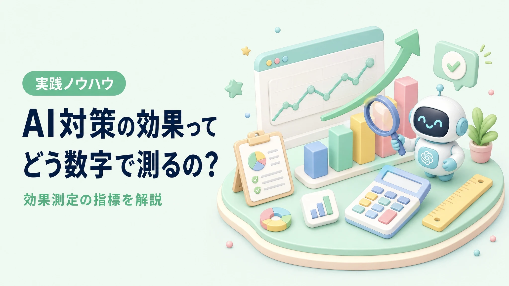 AI対策の効果を数字で測る方法を解説するアイキャッチ