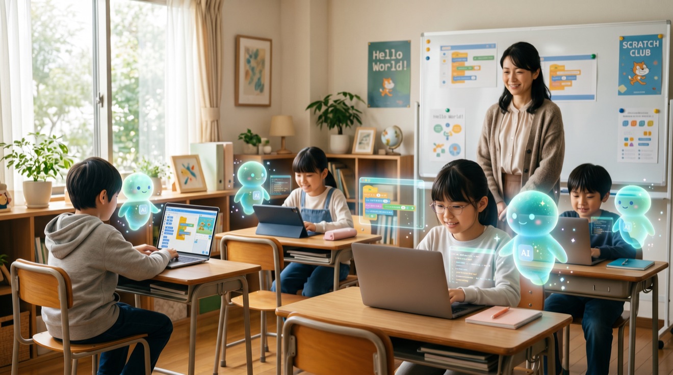 AIチューターが一人ひとりをサポートするプログラミング教室